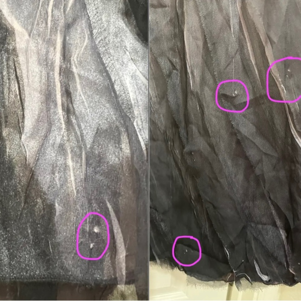 HOT Black by Komarov Sheer Chiffon Blouson Charmeuse Ombre Dress Gown $598+tax! - Picture 11 of 12